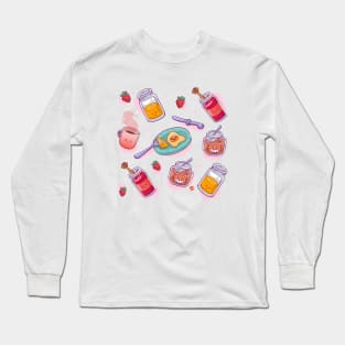 Happy breakfast texture Long Sleeve T-Shirt